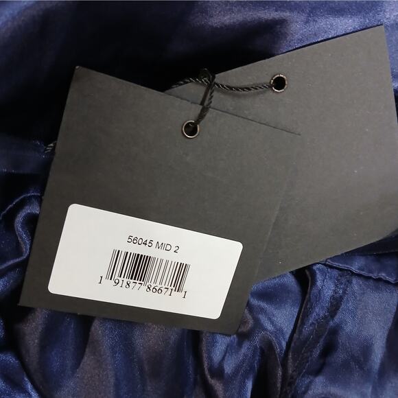 Mac Duggal Ieena Formal Evening Gown Size 2 Blue Dress Wedding Party Bridesmaid - Picture 11 of 12